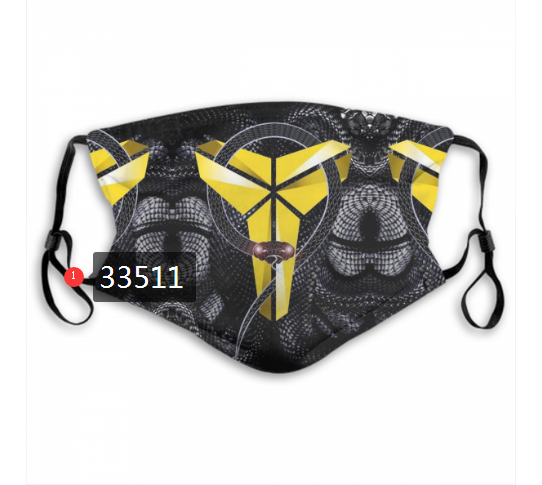 2021 NBA Los Angeles Lakers #24 kobe bryant 33511 Dust mask with filter->nba dust mask->Sports Accessory